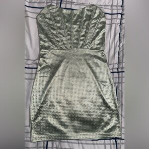 Windsor Shimmering Light Green Mini Dress Size Small